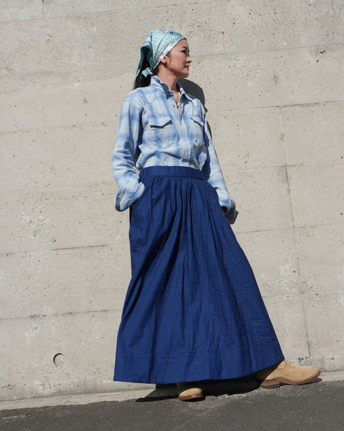 INDIGO Gathered Skirt