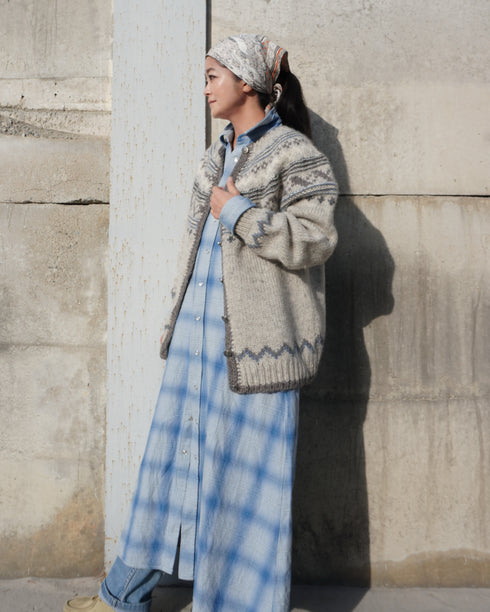 INDIGO Ombre Western Shirt Dress