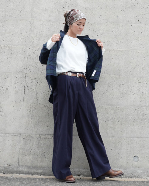 Raffy Cotton Ease Long Sleeve Tee / White・Gray・Black