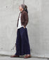 Linen Cotton Tuck Pants / Beige・Navy
