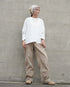 Raffy Cotton Ease Long Sleeve Tee / White・Gray・Black
