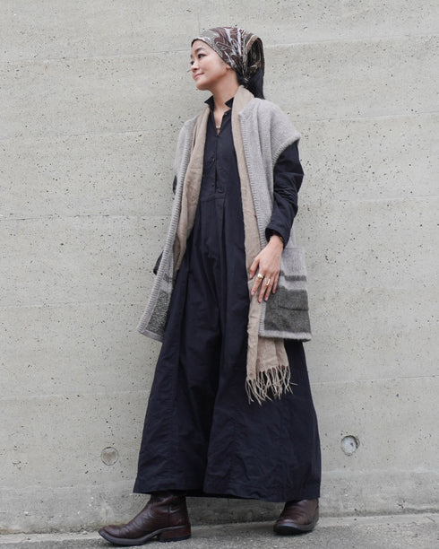 Heirloom Collar Dress / White・Black