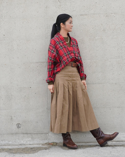 INDIGO Tartan Over Shirt / Red・Blue