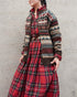 Jacquard Shetland Wool Knit Cardigan / Brown