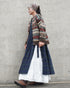 Jacquard Shetland Wool Knit Cardigan / Brown