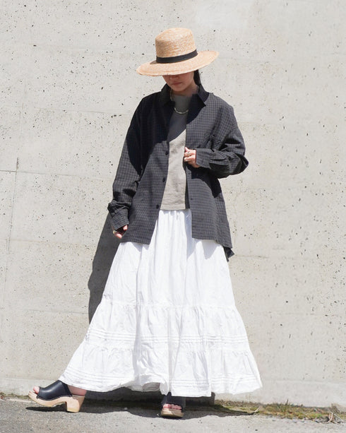 Dobby Check Over Shirt / Beige・Blue・Charcoal