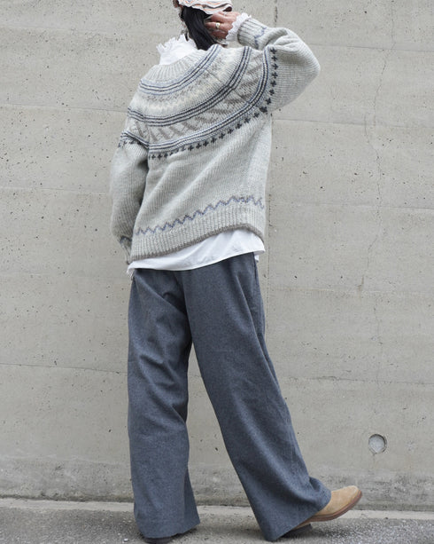 Nordic Knit Cardigan / Gray