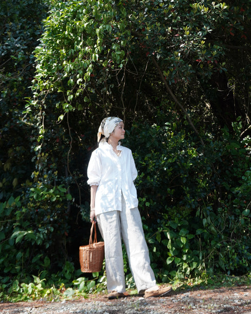 Linen Ease Pants / Natural・Brown・Black