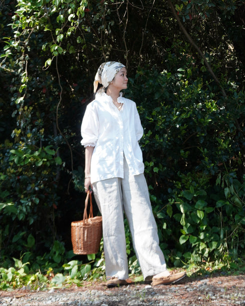 Linen Ease Pants / Natural・Brown・Black