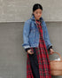〈再入荷〉INDIGO Tartan Apron Dress / Red・Blue