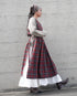 Nel Check Apron Dress / Black Watch・Red Check