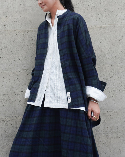 Nel Check Over Shirt / Black Watch・Red Check