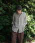 Linen Relaxed Unisex Shirt / Khakibeige・Frenchblue