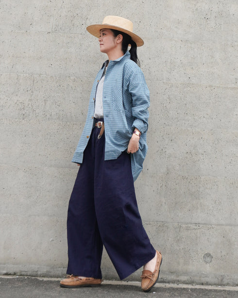 Dobby Check Over Shirt / Beige・Blue・Charcoal