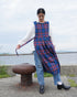 INDIGO Tartan Apron Dress / Red・Blue