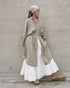Tuck Tiered Skirt / White・Black