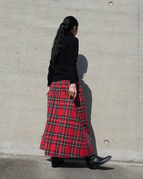 INDIGO Tartan Gathered Skirt