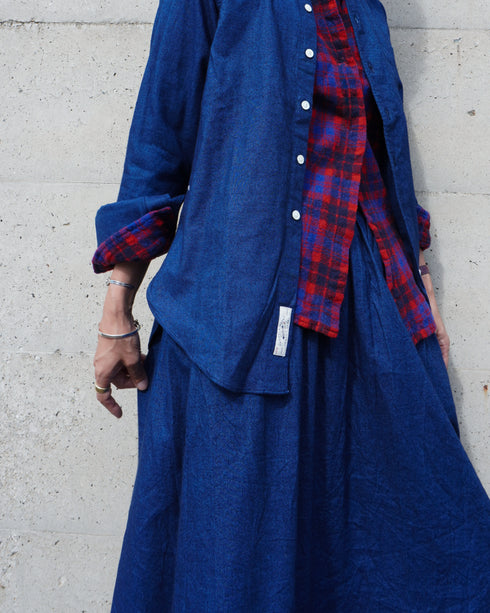 INDIGO Gathered Skirt