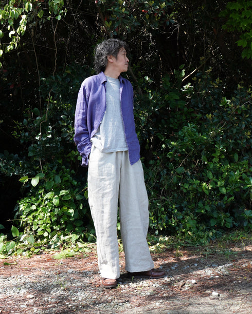 Linen Ease Pants / Natural・Brown・Black