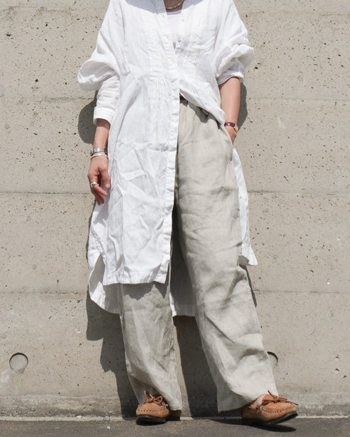 Linen Ease Pants / Natural・Brown・Black
