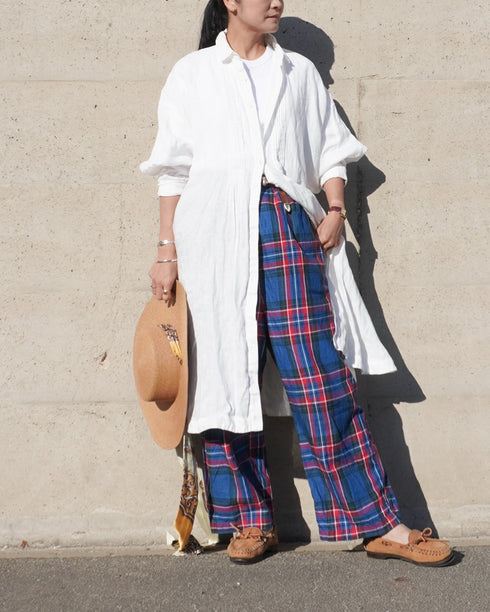 〈再入荷〉INDIGO Tartan Ease Pants / Red・Blue