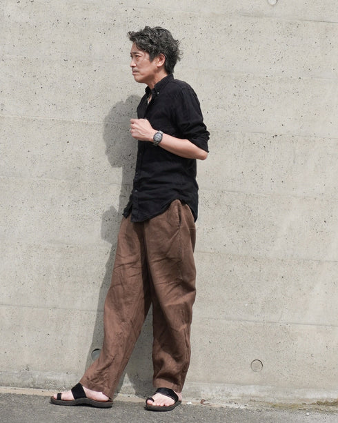 Linen Ease Pants / Natural・Brown・Black
