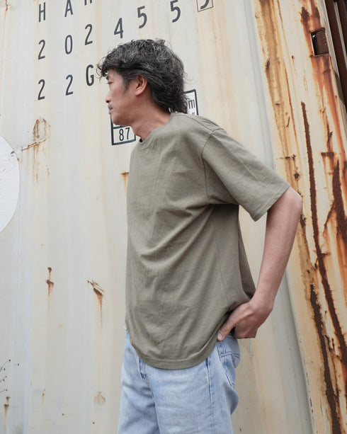 Raffy Cotton Ease Tee / White・Gray・Khaki