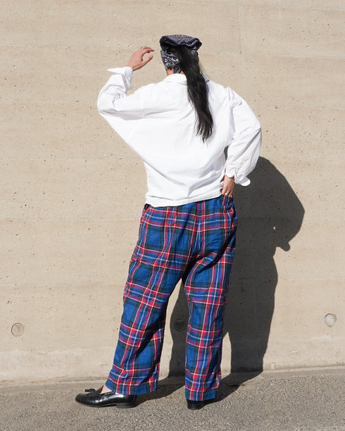 〈再入荷〉INDIGO Tartan Ease Pants / Red・Blue