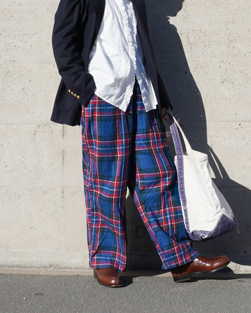 〈再入荷〉INDIGO Tartan Ease Pants / Red・Blue