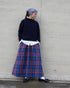 INDIGO Tartan Gathered Skirt