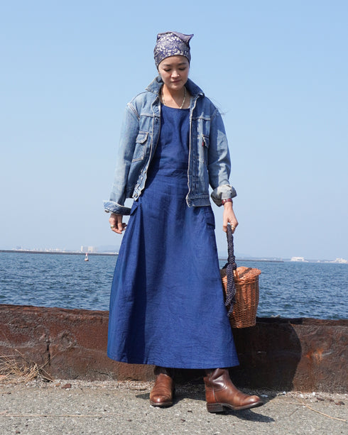 "3月4日 (水) 21:00〜販売開始" INDIGO Racerback Dress