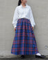 INDIGO Tartan Gathered Skirt