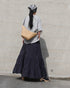 Tuck Tiered Skirt / White・Black