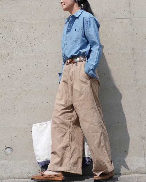 INDIGO Chambray Work Shirt / Blue・Navy