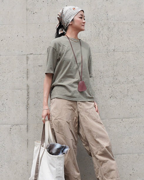 Raffy Cotton Ease Tee / White・Gray・Khaki
