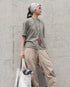 Raffy Cotton Ease Tee / White・Gray・Khaki