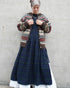 Jacquard Shetland Wool Knit Cardigan / Brown