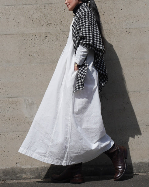 Heirloom Collar Dress / White・Black