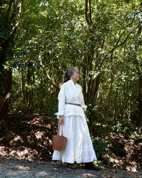 Heirloom Pintuck Lace Blouse / White