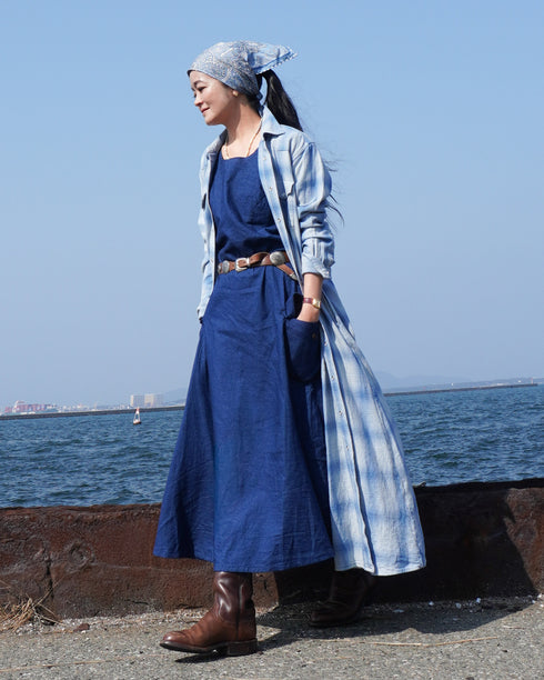 "3月4日 (水) 21:00〜販売開始" INDIGO Racerback Dress