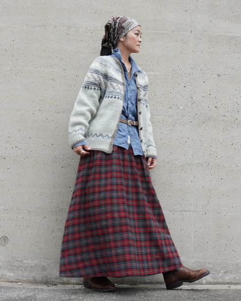 Nordic Knit Cardigan / Gray