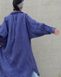 Linen Tuck Shirt Dress / Khakibeige・Frenchblue