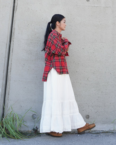 INDIGO Tartan Over Shirt / Red・Blue
