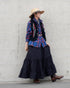 〈予約〉INDIGO Tartan Frill Tuck Blouse / Red・Blue