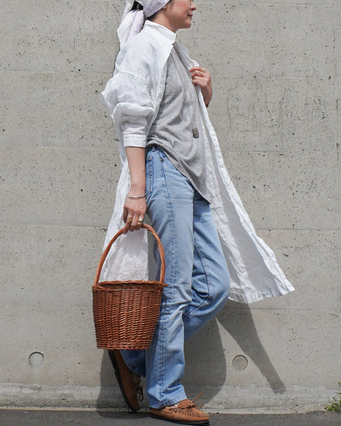 Raffy Cotton Ease Tee / White・Gray・Khaki