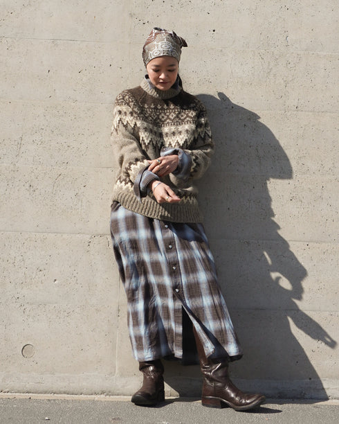 INDIGO Ombre Western Shirt Dress