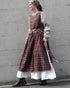 Nel Check Apron Dress / Black Watch・Red Check