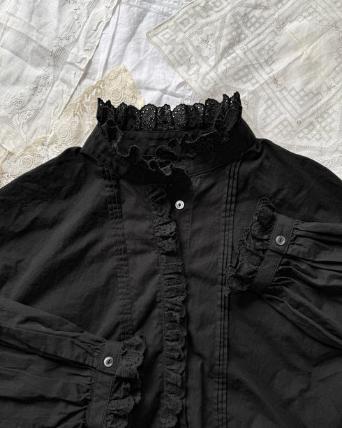 Vintage Lace Blouse / Black