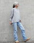 Raffy Cotton Ease Long Sleeve Tee / White・Gray・Black
