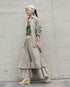 Dobby Check Frill Skirt / Beige・Blue・Charcoal
